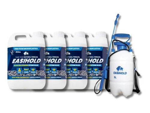Easihold 4.1L Stone Glue — 4-stk + 5L Pressure Sprayer
